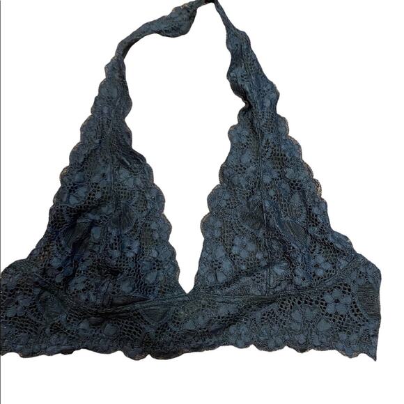 Intimately Free People Black Lace Size Small Halter Bralette - Picture 1 of 4